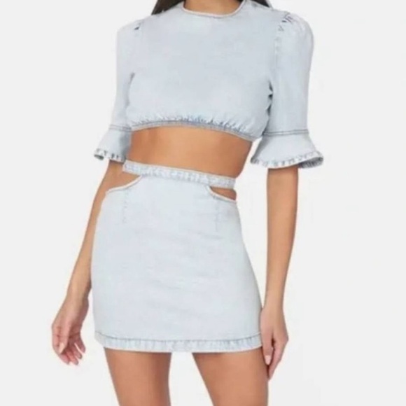 WeWoreWhat Denim Cropped - Picture 2 of 10